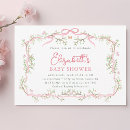 Search for pink and green baby shower invitations For her
