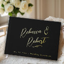 Search for black gold wedding guest books Simple