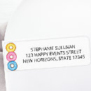 Search for donut return address labels Baby shower