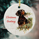 Search for dachshund christmas home decor Vintage