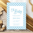 Search for blue gingham invitations Typography