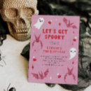 Search for pink halloween birthday invitations Girl birthday party