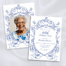Search for elegant 90th birthday invitations Blue