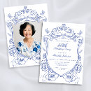 Search for elegant blue 60th birthday invitations Flowers