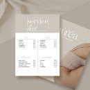 Search for service lists price lists Modern