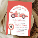 Search for racing baby shower invitations Retro car