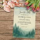 Search for forest wedding save the dates Pine tree