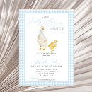 Search for blue gingham baby shower invitations Watercolor