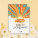 Search for retro thank you cards Here comes the son