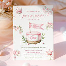 Search for little princess 1st birthday invitations Pink