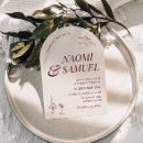 Search for burgundy wine wedding invitations Vintage