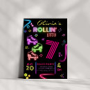 Search for glow skate party invitations Lets roll