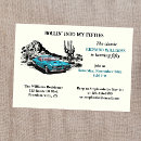 Search for vintage car birthday invitations For him