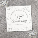 Search for 75th anniversary napkins 75 years