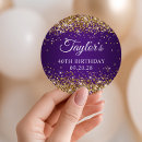 Search for purple and gold glitter stickers Glam