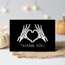 Search for halloween skeleton thank you cards Black and white