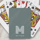 Search for initials playing cards Masculine