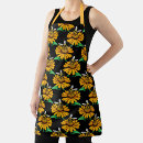 Search for sunflower design aprons Yellow flower