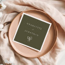 Search for olive green napkins Typography