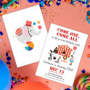 Search for circus 2nd birthday invitations Come one come all