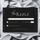 Search for plain white rsvp cards Black and white