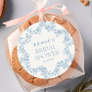 Search for monogram bridal shower stickers Dusty blue