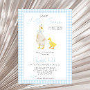 Search for blue gingham baby shower invitations Watercolor