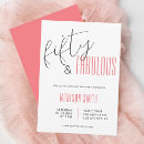 Search for milestone 50th birthday invitations Pink