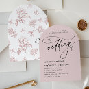 Search for vintage floral wedding invitations Toile de jouy