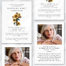 Search for sunflower celebration of life invitations In loving memory