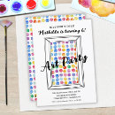 Search for rainbow art party invitations Dress for a mess