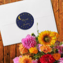 Search for moon wedding stickers Midnight sky