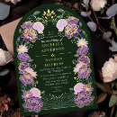 Search for green and purple wedding invitations Flowers