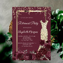 Search for burgundy gold retirement party invitations Glitter