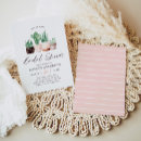 Search for cactus bridal shower invitations Botanical