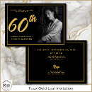 Search for black and gold 60th birthday invitations Simple