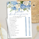 Search for elegant floral bridal shower games Dusty blue