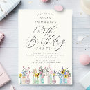 Search for floral 65th birthday invitations Feminine
