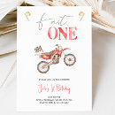 Search for bike birthday invitations Red