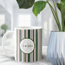 Search for green white striped mugs Elegant