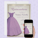 Search for lavender purple dress invitations Gold