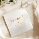 Search for gold foil wedding napkins Simple