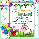 Search for bug birthday invitations Gender neutral