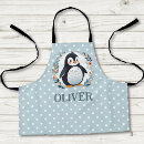 Search for cartoon penguin aprons Blue