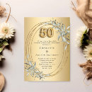 Search for gold 50th wedding anniversary invitations Golden