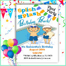 Search for splish splash birthday invitations Swim