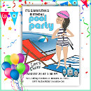 Search for teen beach party invitations Swimming