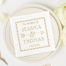Search for trendy wedding napkins Typography