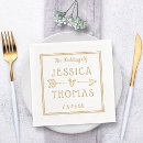Search for trendy wedding napkins Typography