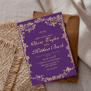 Search for royal purple gold wedding invitations Modern